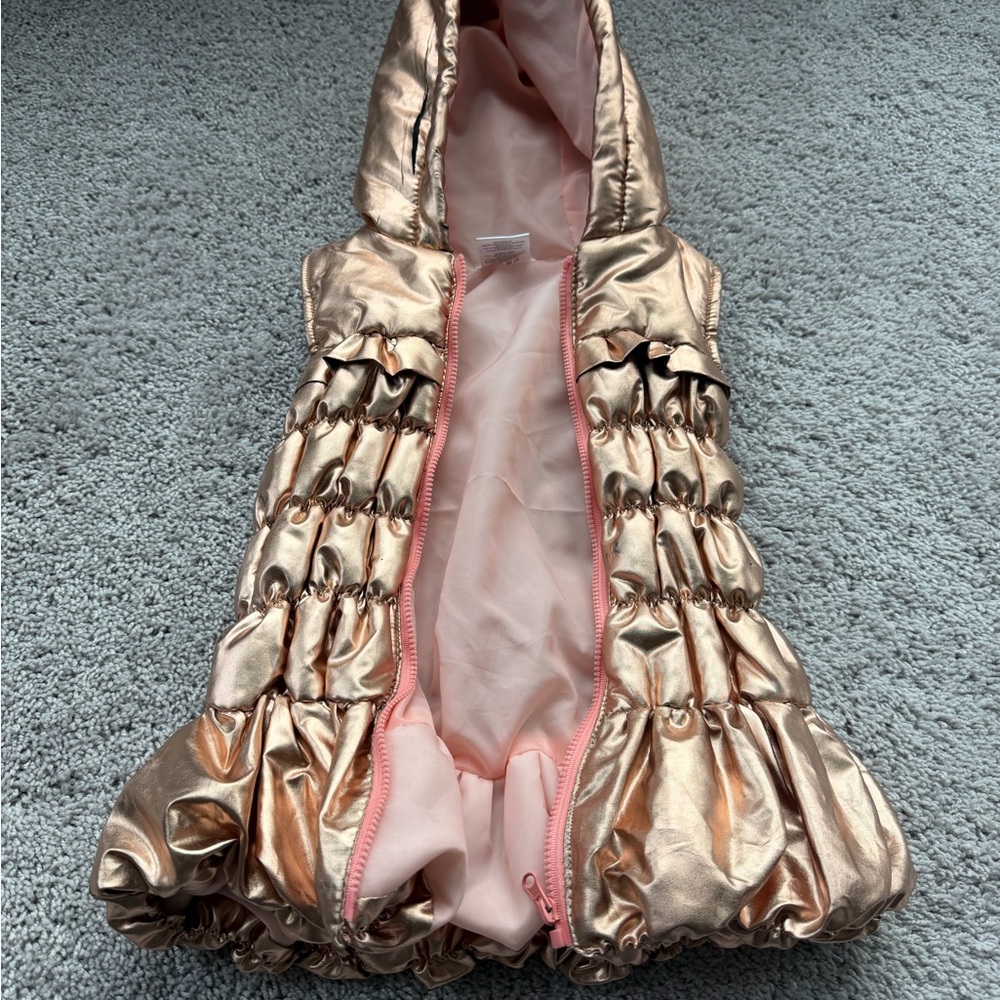Metallic Gold Hooded Vest